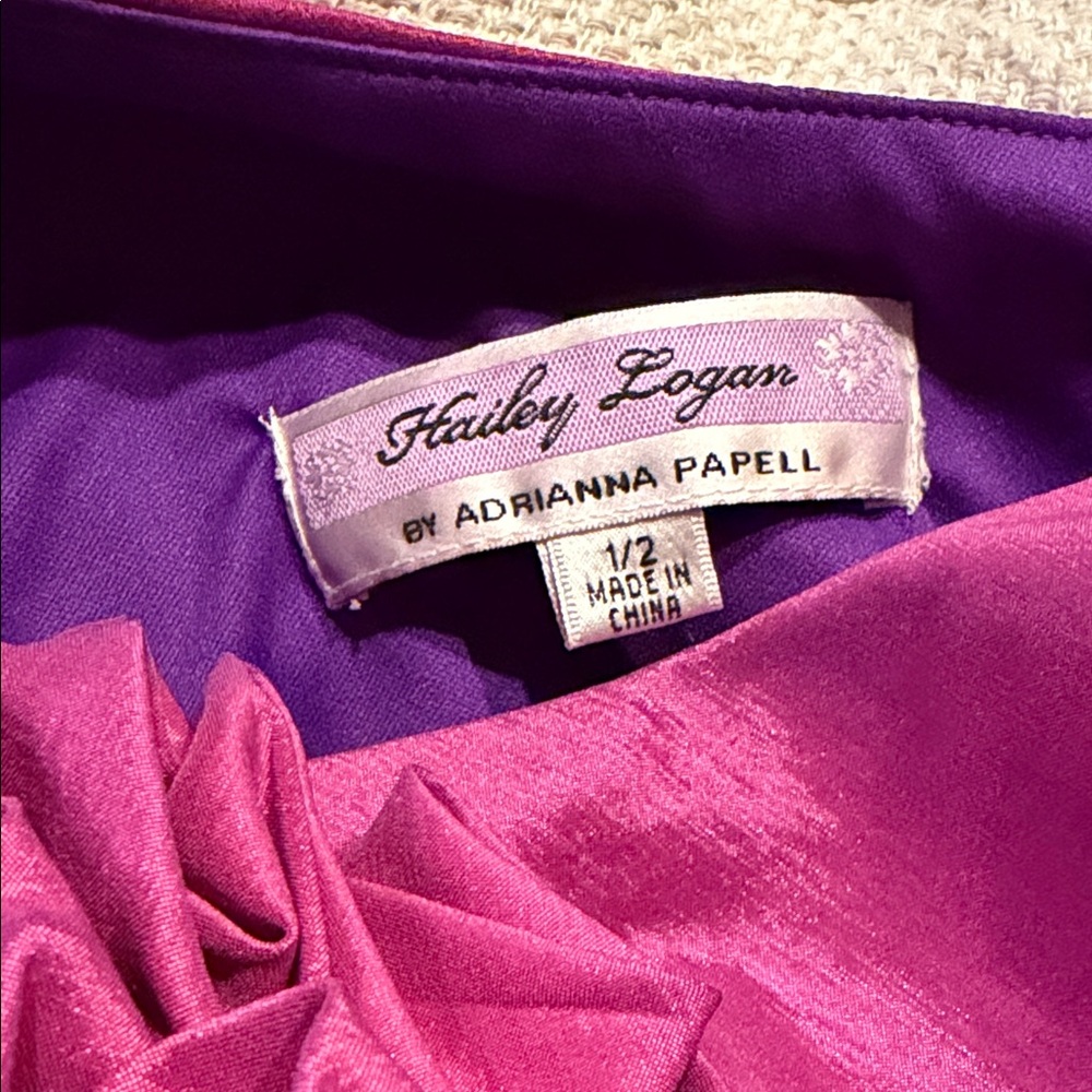 Adrianna Papell Purple One-Shoulder Dress - Picture 5 of 6